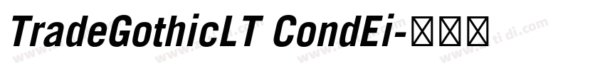 TradeGothicLT CondEi字体转换